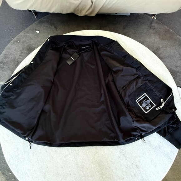 EMPORIO ARMANI Mens Black Nylon Blouson Jacket Size 52, NWT $675 - Picture 11 of 16